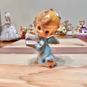 Vintage Josef Originals Angel Boy Figurine Christmas Ornament Holiday Decor